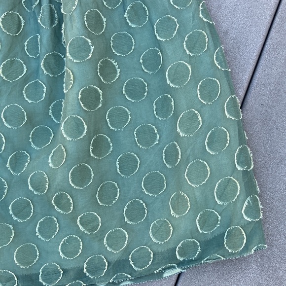 J. Crew green polka dot silk and linen skirt, size 4 - Picture 3 of 8